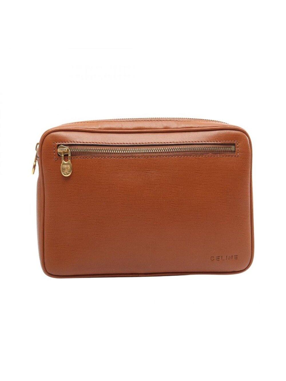 Celine Clutch Brown Leather Second
